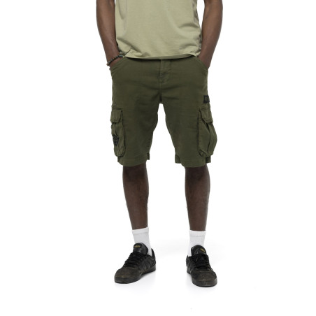 Bermuda homme en canvas avec patchs Cargo