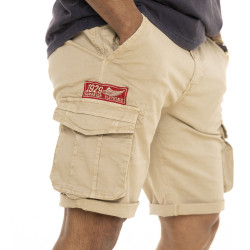 Bermuda homme avec ceinture élastiquée et patchs Piston