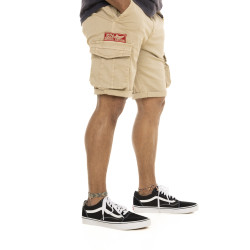 Bermuda homme avec ceinture élastiquée et patchs Piston