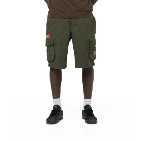 Bermuda homme avec ceinture élastiquée et patchs Piston