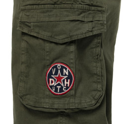 Bermuda homme avec ceinture élastiquée et patchs Piston