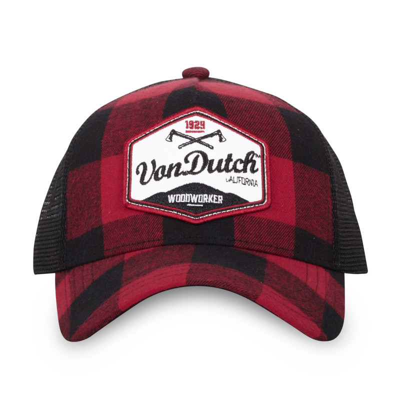 Casquette homme baseball avec filet à carreaux Von Dutch