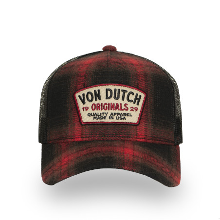 Casquette baseball en flannelle a carreaux