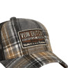Casquette baseball avec filet adulte en flannelle à carreaux Car