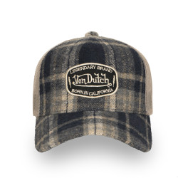 Casquette baseball avec filet adulte en flannelle à carreaux Car
