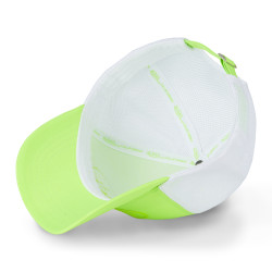 Casquette baseball premium fluo bicolore avec patch rubber print Fluo