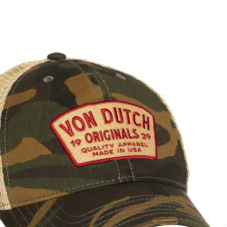 Casquette baseball avec filet souple adulte et patchs Mac Camo