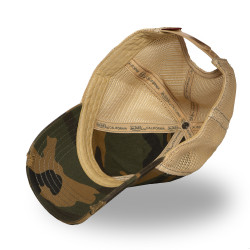 Casquette baseball avec filet souple adulte et patchs Mac Camo