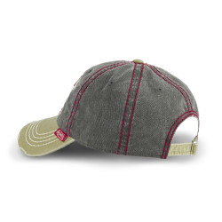 Casquette baseball en sergé de coton effet usé Retro Message