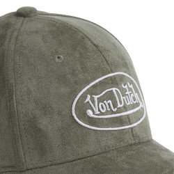 Casquette baseball en suedine Kaki