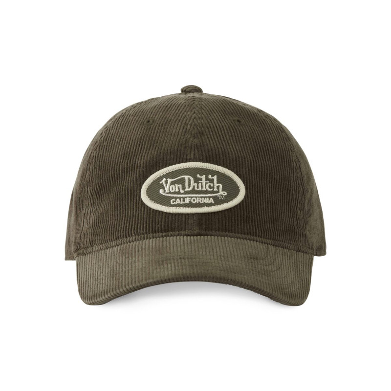 Casquette dad cap adulte en velours avec patch Log