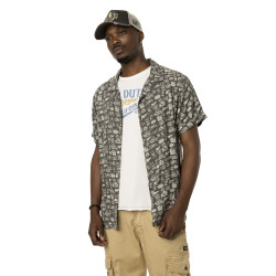 Chemise homme manche courtes imprimé fleurs