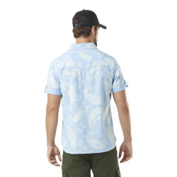 Chemise homme Chambray imprimé fleurs en coton