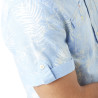 Chemise homme Chambray imprimé fleurs en coton