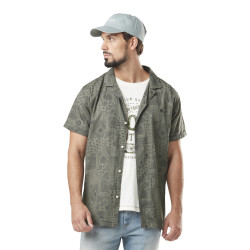 Chemise homme pique Paisley en coton