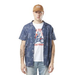 Chemise homme pique Paisley en coton