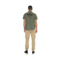 Chemise homme manches courtes en coton avec patchs Ryan