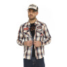 Chemise à carreaux à manches longues homme avec patchs Power Chemise à carreaux à manches longues homme avec patchs Power
