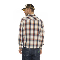 Chemise à carreaux à manches longues homme avec patchs Power