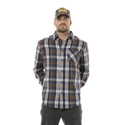 Chemise homme manches longues en flanelle à carreaux logo dos Tyler