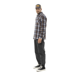 Chemise homme manches longues en flanelle à carreaux logo dos Tyler