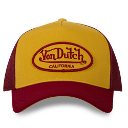 Casquette homme trucker avec filet souple Von Dutch Burgundy