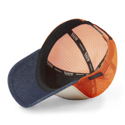 Casquette trucker avec filet effet bambou et print devant Crew