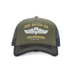 Casquette trucker avec filet effet bambou et print devant Crew