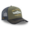 Casquette trucker avec filet effet bambou et print devant Crew