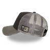 Casquette trucker avec filet souple effet bamboo avec print Crew