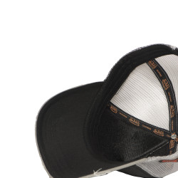 Casquette trucker avec filet souple effet bamboo avec print Crew