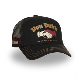 Casquette trucker avec filet souple effet bamboo avec print Crew