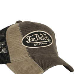 Casquette trucker avec filet adulte en velours côtelé et patch Cut