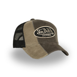 Casquette trucker avec filet adulte en velours côtelé et patch Cut