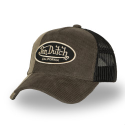 Casquette trucker avec filet adulte en velours côtelé et patch Cut