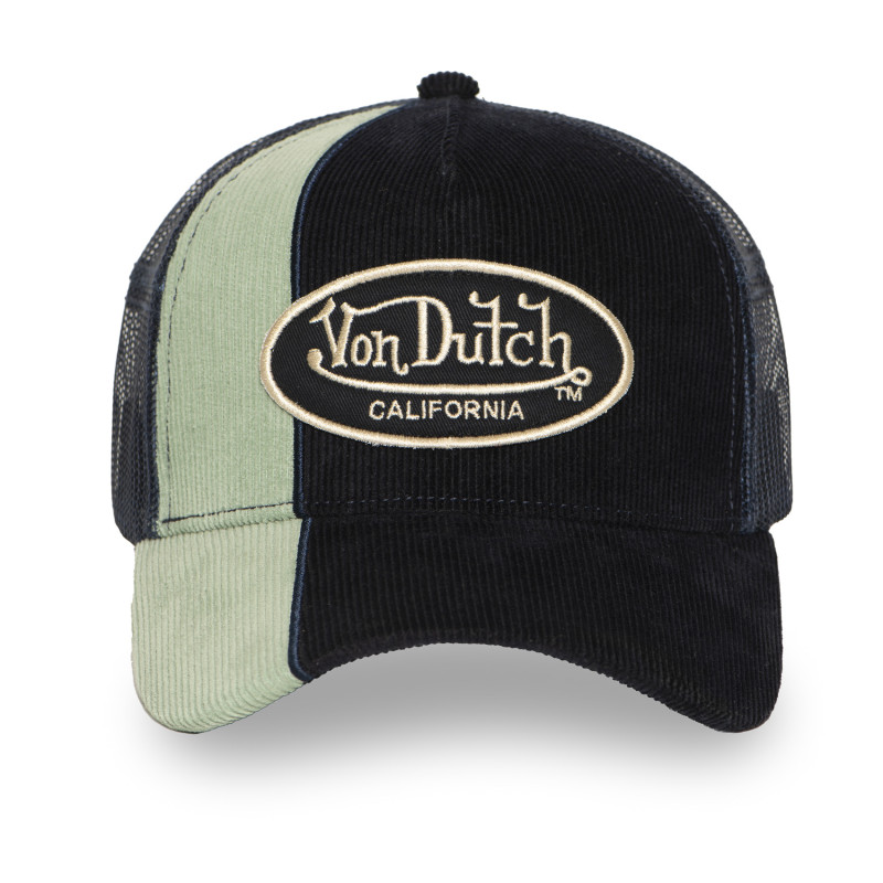 Casquette trucker avec filet adulte en velours côtelé et patch Cut