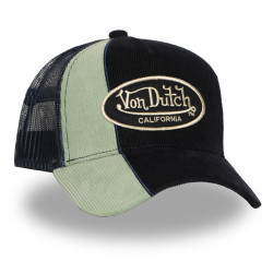Casquette trucker avec filet adulte en velours côtelé et patch Cut