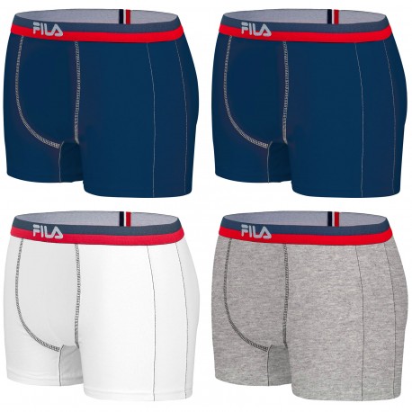 Lot de 4 Boxers Coton homme Fila 5020 Multicolore