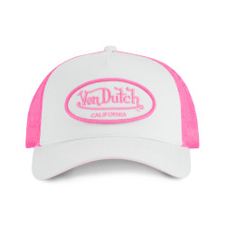Casquette trucker bicolore avec filet avec patch Fluo