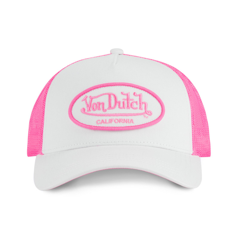 Casquette trucker bicolore avec filet avec patch Fluo Casquette trucker bicolore avec filet avec patch Fluo