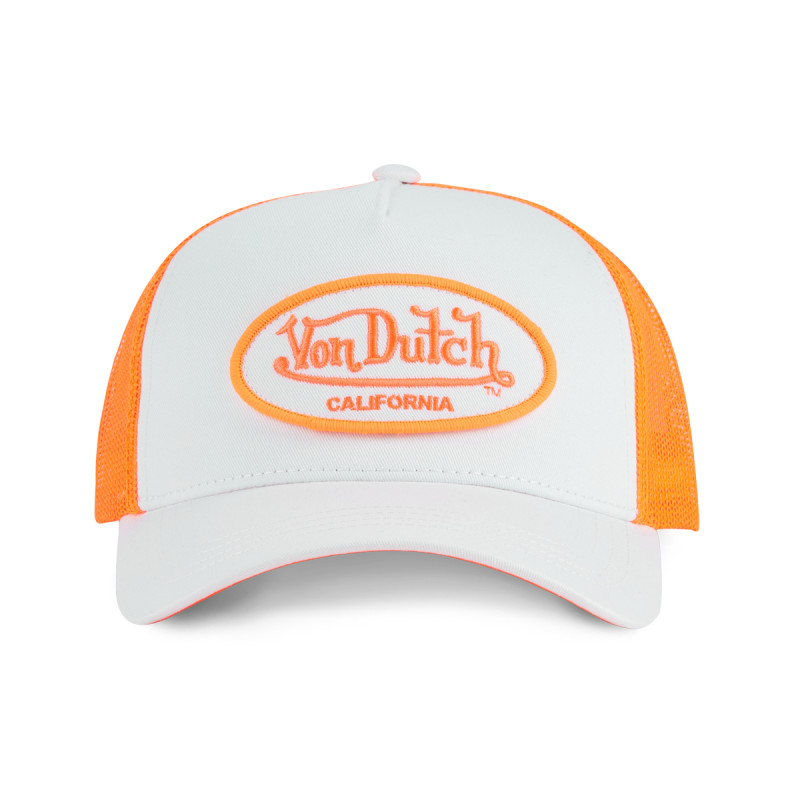 Casquette trucker bicolore avec filet avec patch Fluo