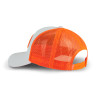 Casquette trucker bicolore avec filet avec patch Fluo