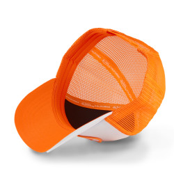 Casquette trucker bicolore avec filet avec patch Fluo