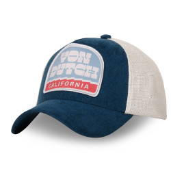 Casquette trucker velours avec filet souple Von Dutch Navy Corduroy