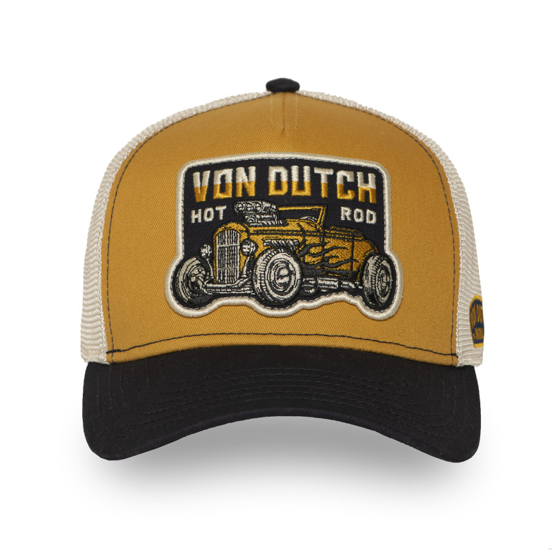 Casquette trucker avec filet adulte et patch Semi-Curved Casquette trucker avec filet adulte et patch Semi-Curved