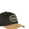 Casquette trucker semi curve visiere en velours avec badge