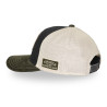 Casquette trucker semi curve visiere en velours avec badge Casquette trucker semi curve visiere en velours avec badge
