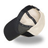 Casquette trucker semi curve visiere en velours avec badge Casquette trucker semi curve visiere en velours avec badge