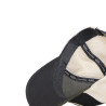 Casquette trucker semi curve visiere en velours avec badge Casquette trucker semi curve visiere en velours avec badge