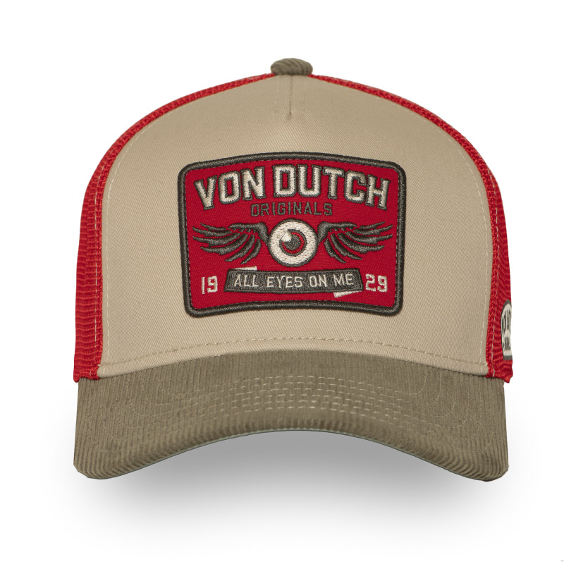 Casquette trucker avec filet adulte visière velours patch Semi-Curved Casquette trucker avec filet adulte visière velours patch Semi-Curved